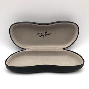 Ray Ban Sunglasses Case Black Clamshell Hard Case Kidney Bean Shape